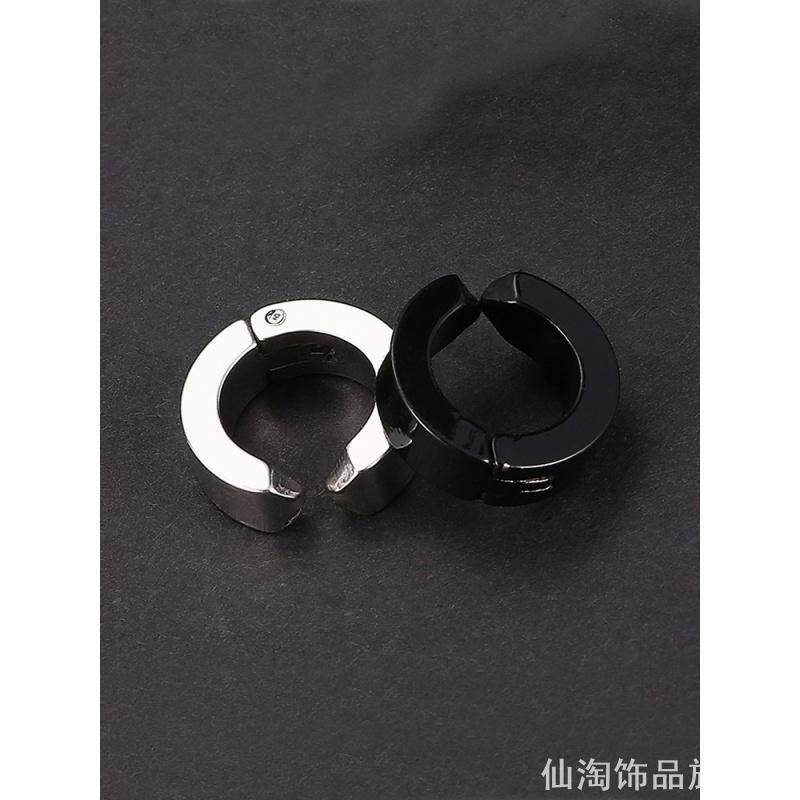 无耳洞耳环男假耳钉男潮男士耳夹男生耳扣男式耳饰韩版嘻哈