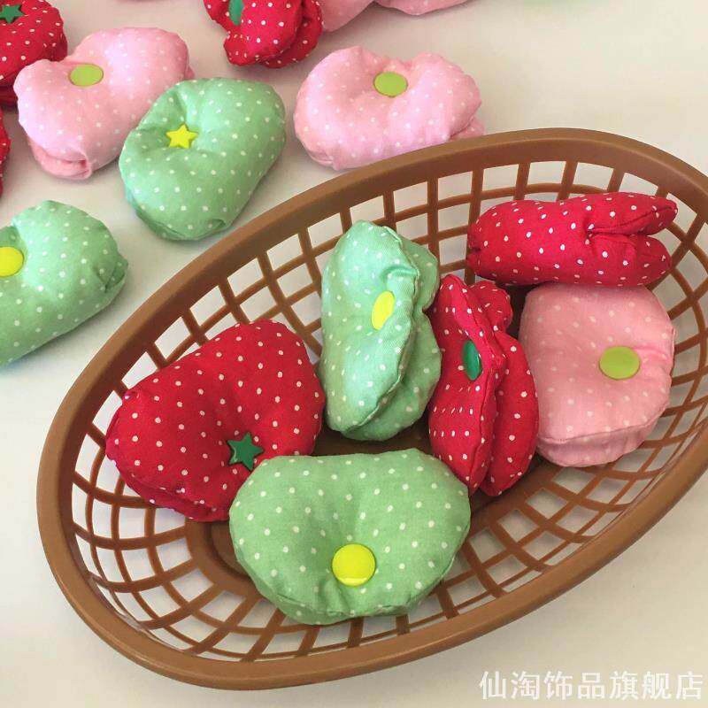 复古红波点填充草莓捆线夹小巧轻便收纳耳机线材桌面整理束线扣