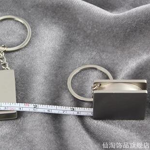 拉出卷尺钥匙扣时尚随身配饰实用工具钥匙链圈网红礼品