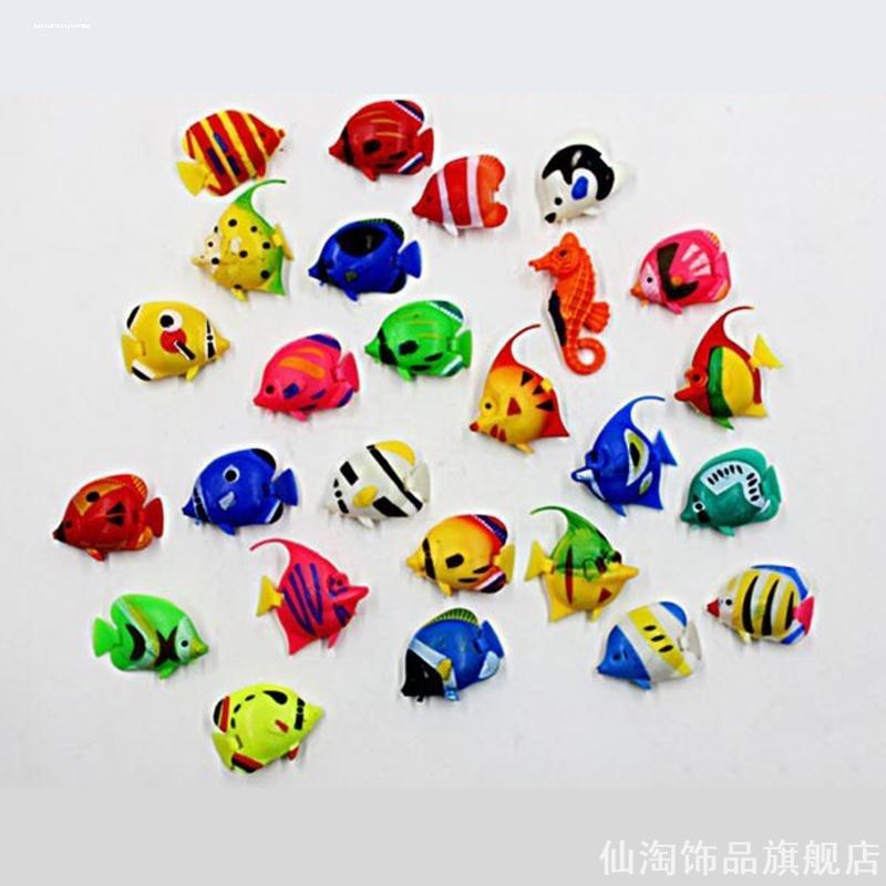 仿真鱼假海洋水母鱼缸装饰品硅胶彩色缸鱼小丑鱼