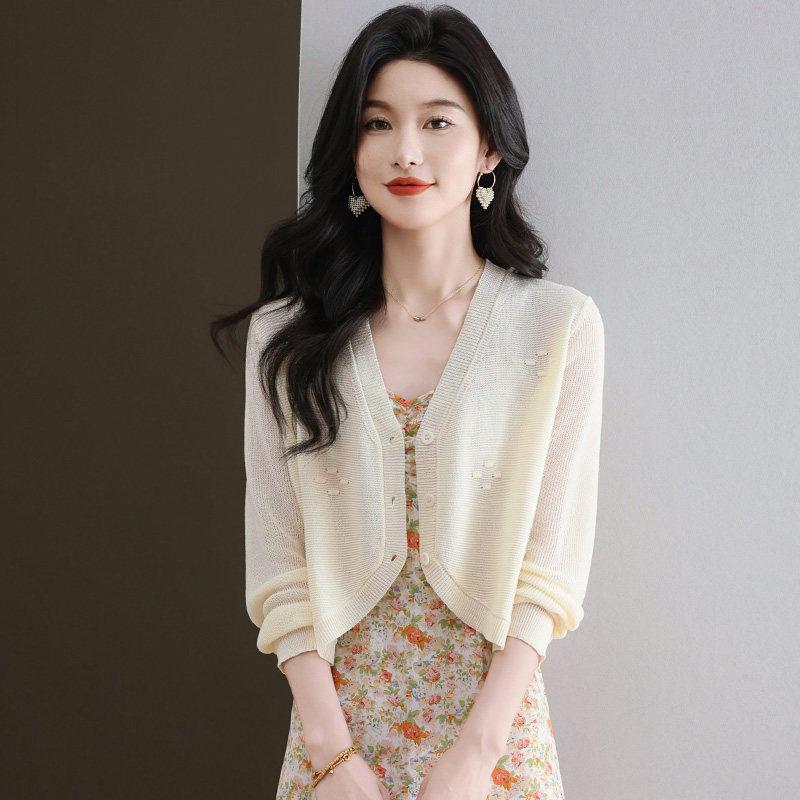 冰丝针织开衫女夏季披肩