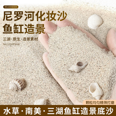尼罗河白鱼缸底砂水族造景河石头沙子底沙溪流石雨林沙天然化妆沙
