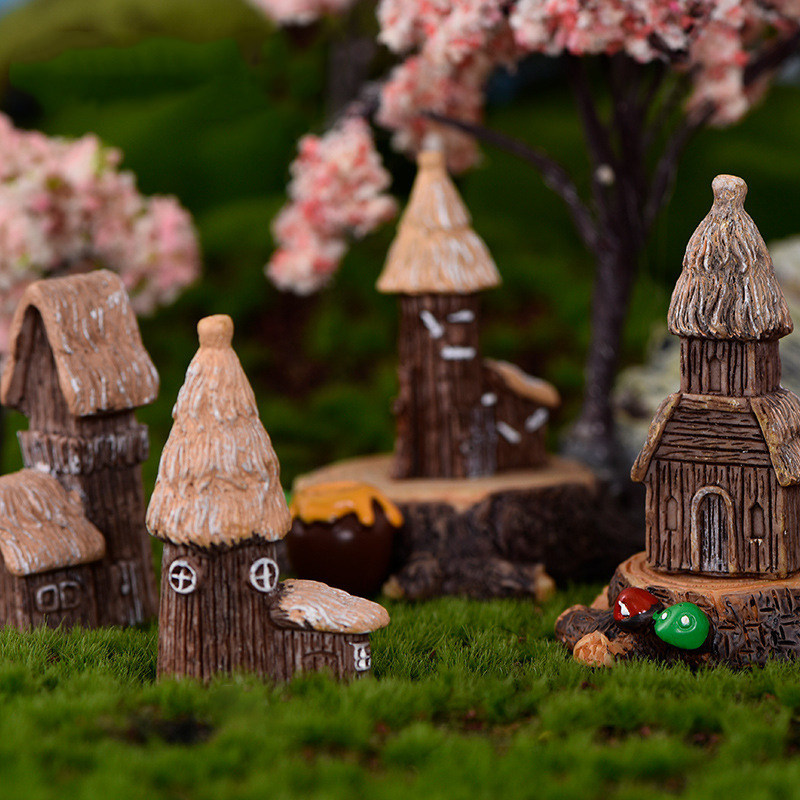 房子小摆件原木田园毛草屋复古木板城堡背景装饰创意鱼缸工艺礼品,宠物/宠物食品及用品,造景/装饰,淘宝优惠券,粉丝福利购,淘宝优惠卷