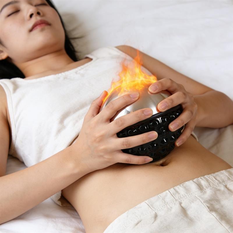 恒温加热智能按摩揉腹球滚肚子钢球按摩揉腹松腹腹部滚动不锈钢球图片