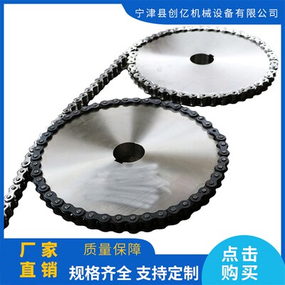 链轮齿轮加工定做双排304不锈钢链轮4分链轮链条碳钢机械传动链轮