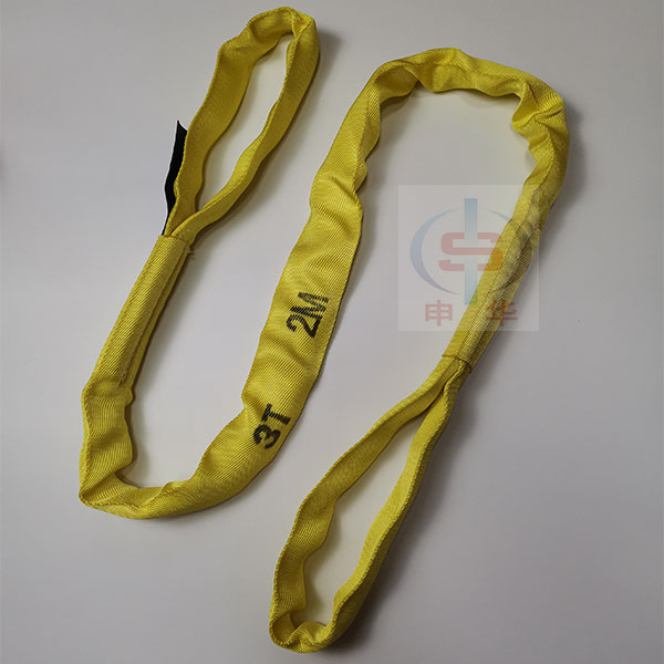 吊车吊带起重柔性吊装带吊树环形圆形吊绳吊车带双扣2 3 5吨国标