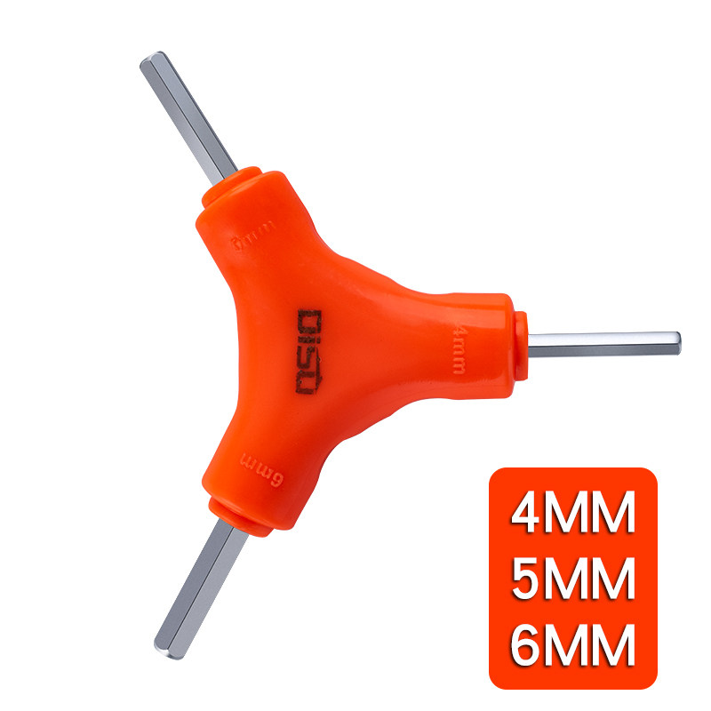 单个自行车三叉内六角扳手三头螺丝刀y型3/4/5/6/8mm2.5形6角工具