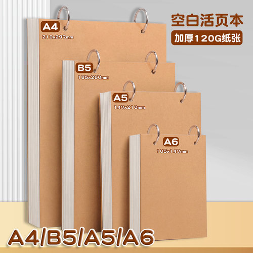 A5活页空白笔记本幼儿园游表征本