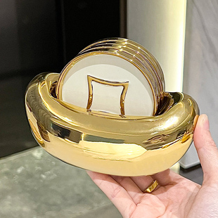 金元宝蘸料碟陶瓷家用高档轻奢味碟过年火锅烤肉调料碟醋碟小碟子