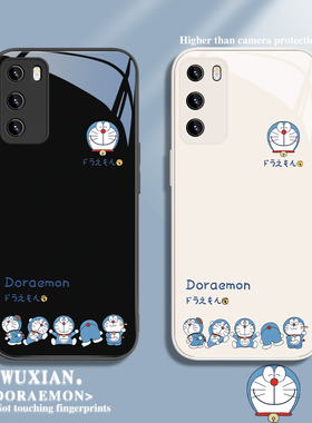 适用哆啦A梦vivox100pro手机壳x200蓝胖子小米14/15简约reno11/10/iqoo12/13可爱s18新款neo9/k12/k70玻璃8/7