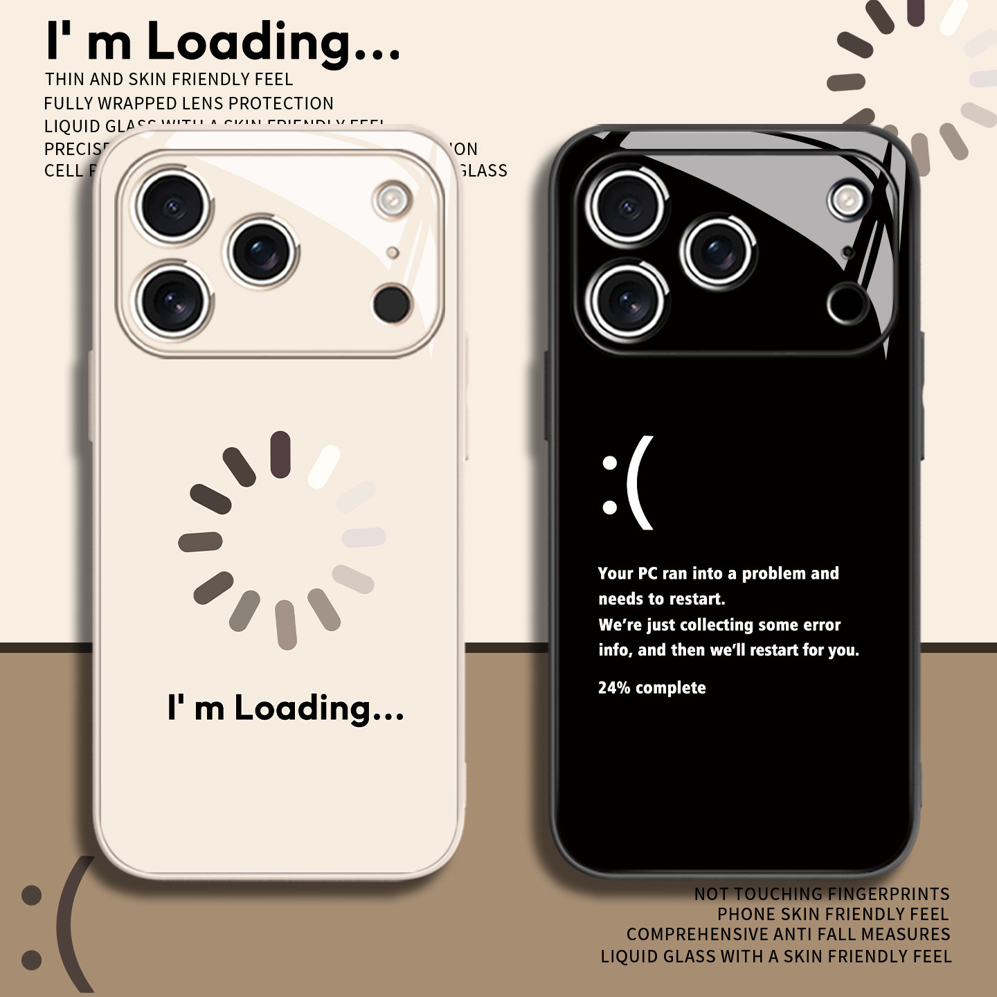 适用iphone17pro手机壳加载黑屏16plus打工人苹果15情侣14promax搞怪air趣味13mini简约苹果12小众11新款xs/8