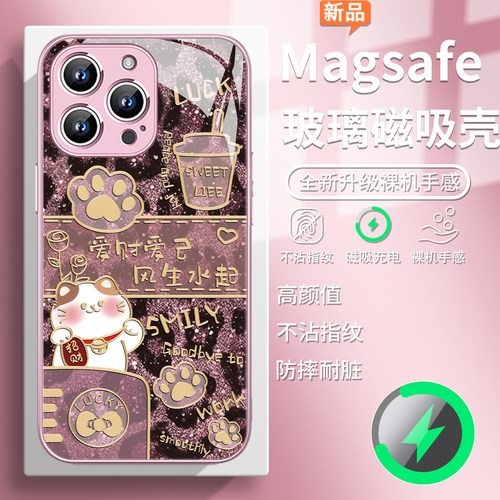 豹纹招财猫爆款好运暴富手机壳