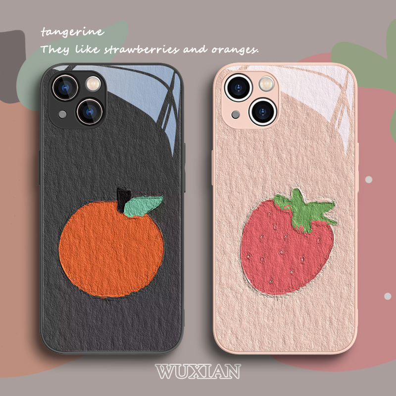 适用所有型号情侣创意橘子草莓