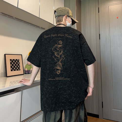 美式潮牌重磅纯棉短袖T恤