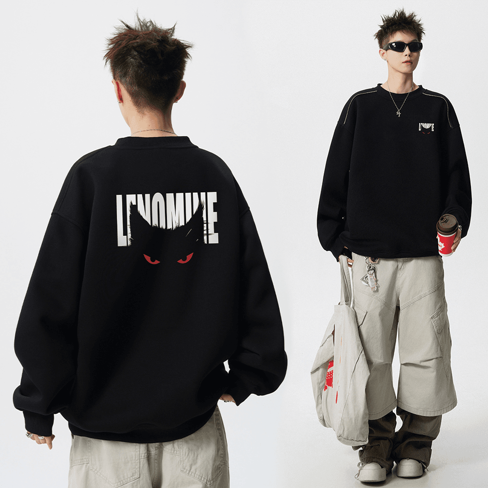 美式重磅设计感圆领卫衣