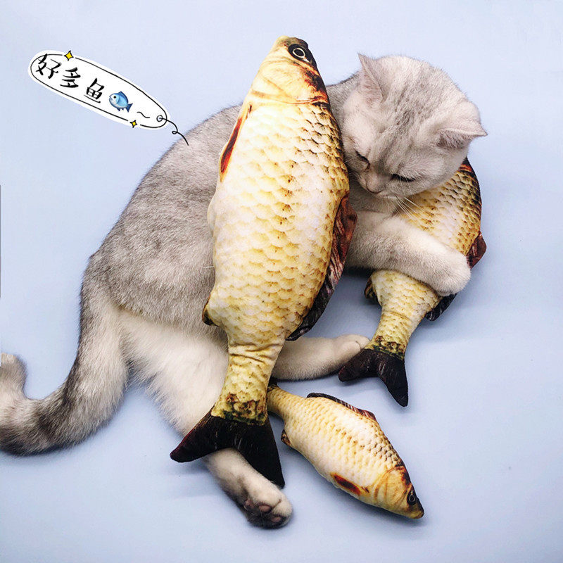 猫玩具鱼逗猫棒猫薄荷鱼仿真自嗨猫猫磨牙小猫咪用品啃咬激光逗猫