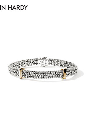 JOHN HARDYICON LINK系列 6mm 14K金配银手链