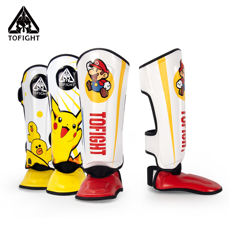 TOFIGHT卡通动画儿童护小腿拳击护具格斗跆拳道自由搏击护胫