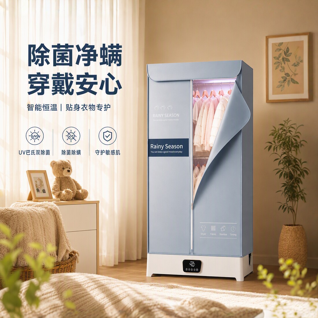 干衣机烘干机家用烘衣服速干烘衣机小型衣柜省电双层大容量轻音