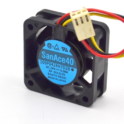 全新109P0424H7D28 24V 0.08A机床散热风扇 40*15三线带信号检测