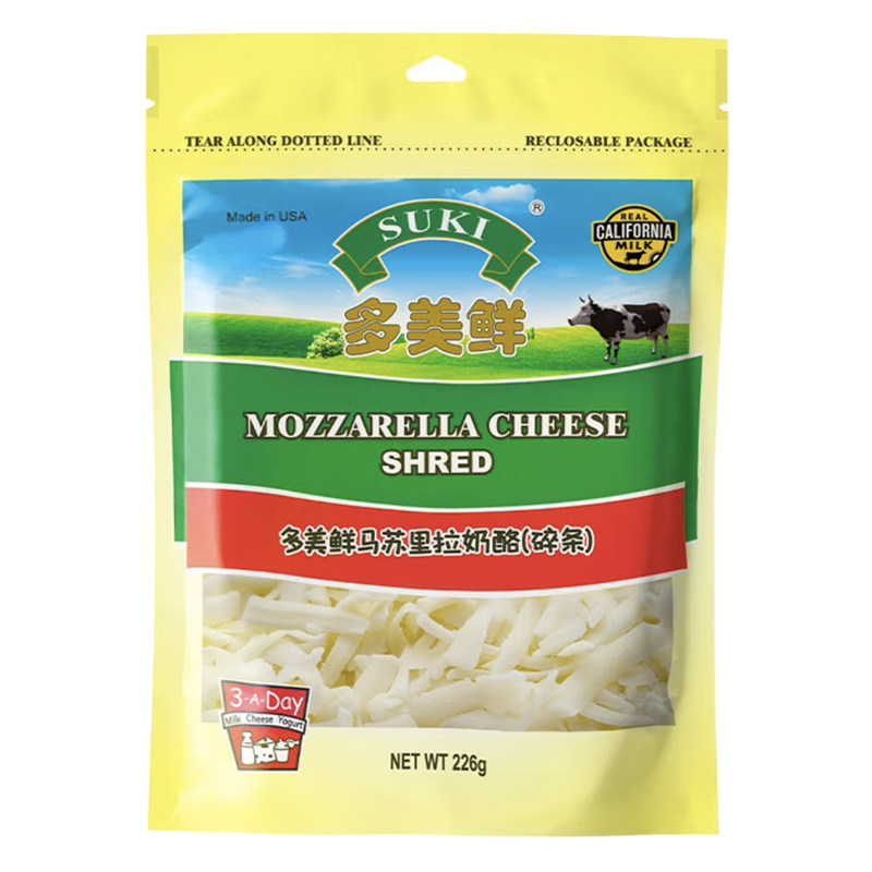 多美鲜马苏里拉奶酪碎条226g美国进口披萨拉丝意面cheese家用烘焙_虎窝淘