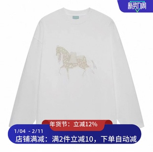 现货T恤2026年春季全棉纯棉漂白色长袖上衣2K1BA93