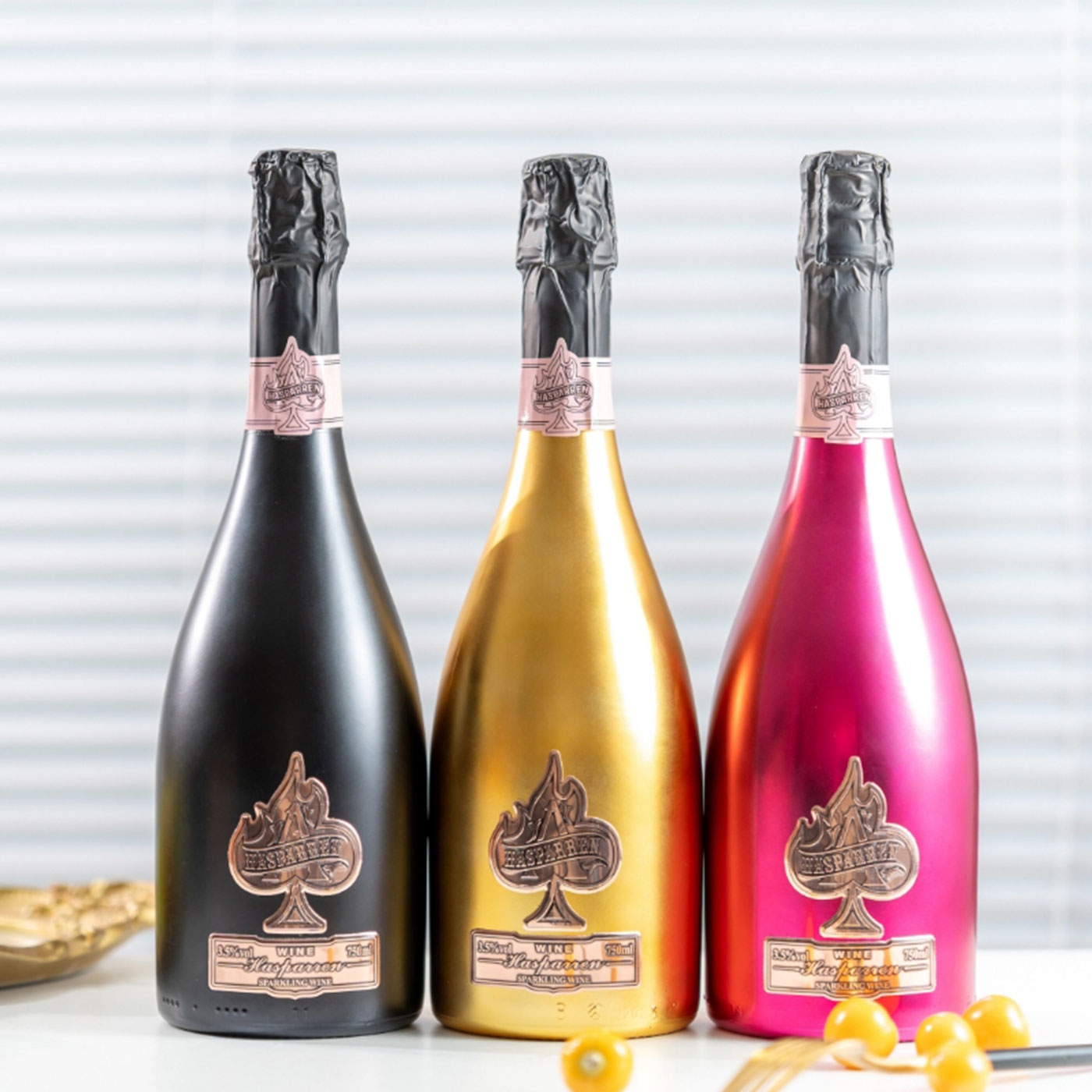 夜场婚庆酒冰封起泡酒酒吧喷射国产网红土豪金黑桃酒KTV婚庆酒