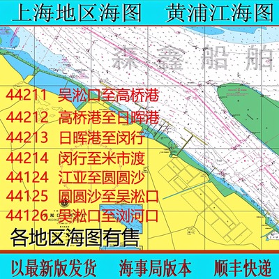 上海黄浦江海图纸质船用船舶