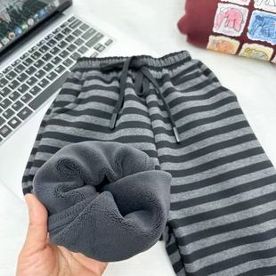 保暖休闲束脚裤 儿童百搭洋气韩版 2025春秋冬新款 男女童条纹长裤