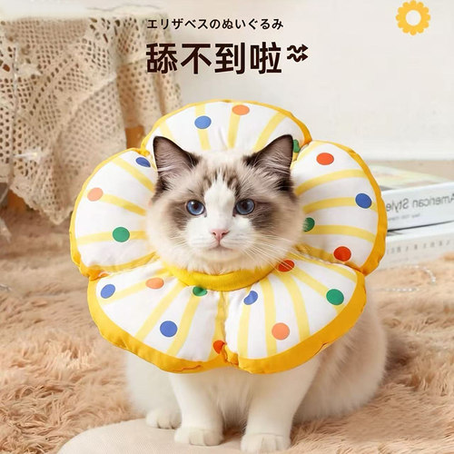 猫咪头套项圈伊丽莎白猫圈猫咪术后防舔宠物脖圈防水耐脏透气夏天