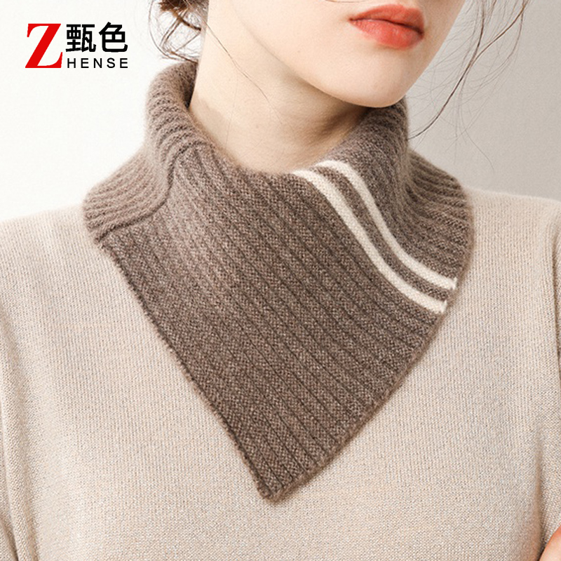 脖套女冬季套头围巾护颈椎针织