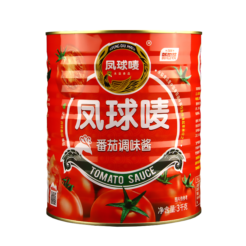 凤球唛番茄调味酱3kg*6罐 易拉装膏糖醋排骨罗宋汤披萨饼凉拌蘸酱