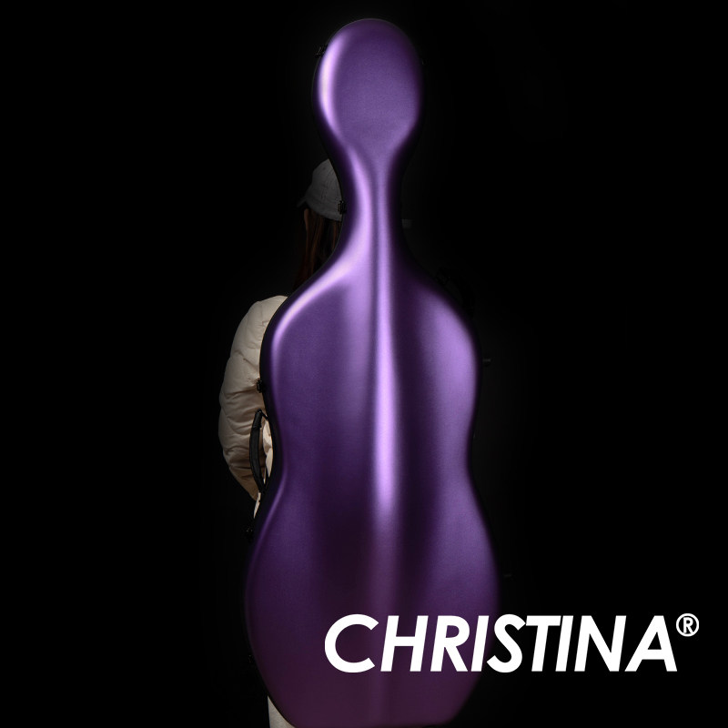 christina轻便易携带大提琴盒亮紫色 大提琴包 大提琴琴盒 配件