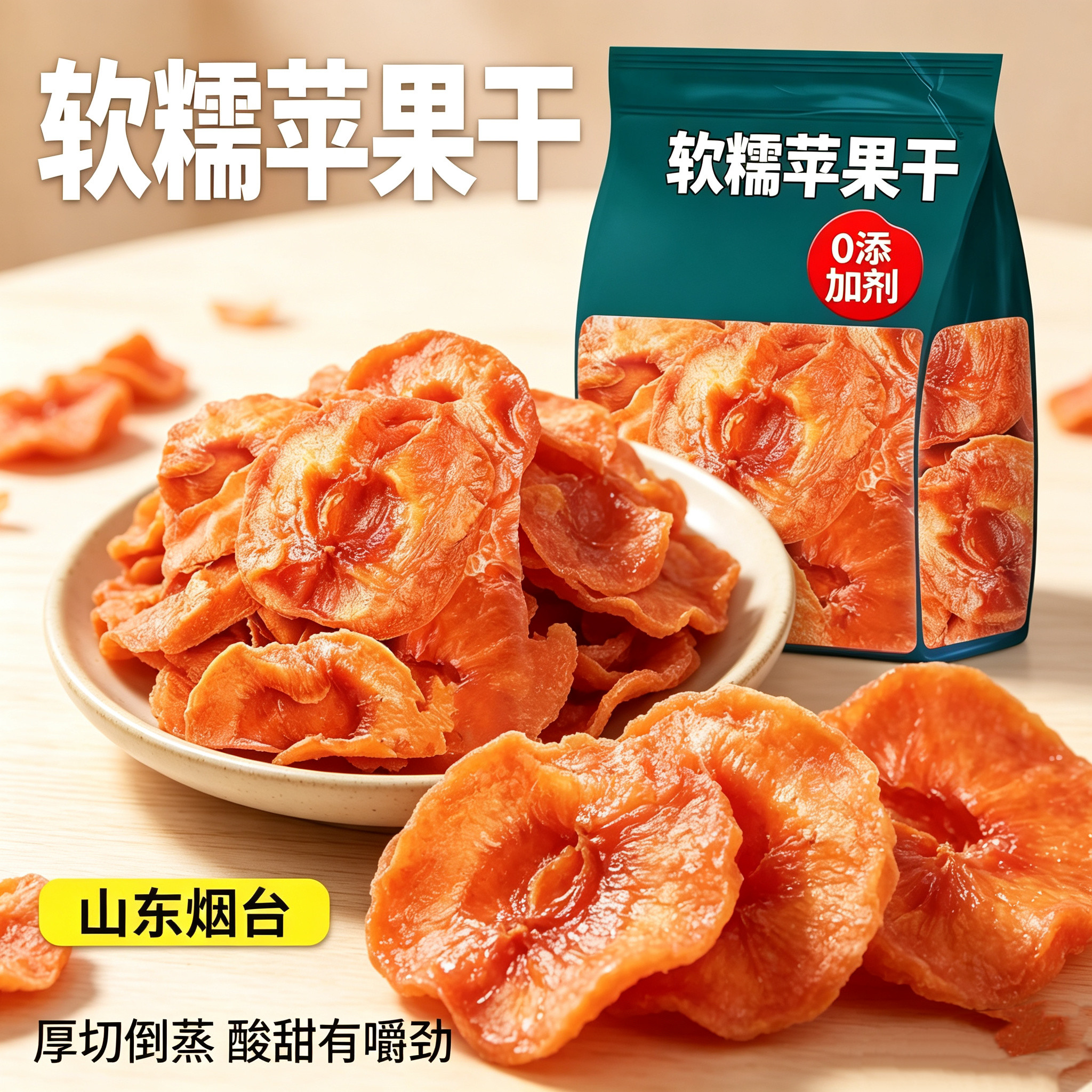 苹果干婴儿三蒸三晒农家自晒苹果脯软糯酸甜孕妇儿童零食批发