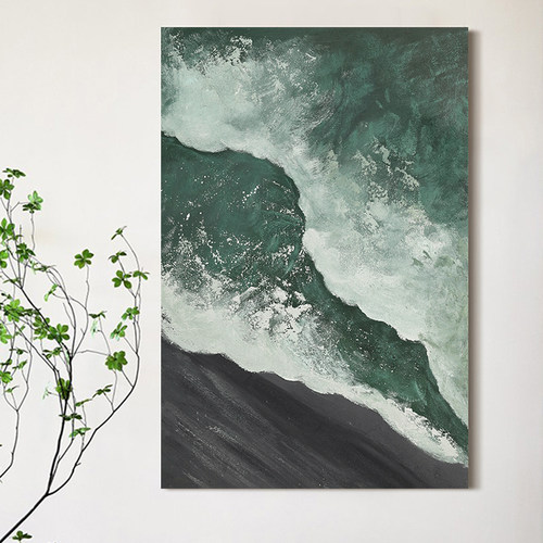 纯手绘简约现代肌理装饰画