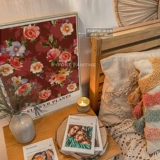 Порт -рисование скандинавская живопись стиль стиль декоративной живописи красное растение цветочная живопись живопись кровати живопись