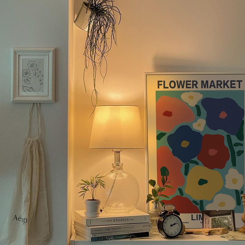 flowermarket碎花奶油色抽象摆挂画