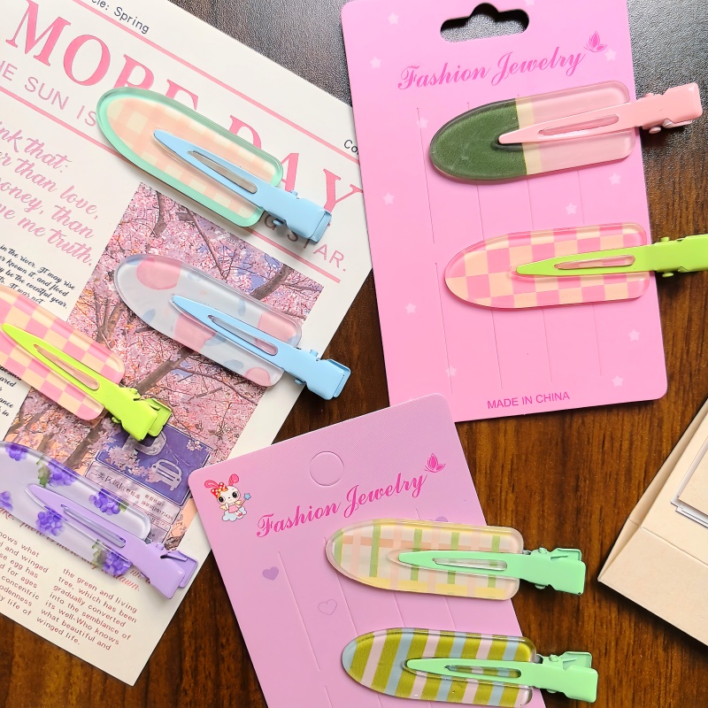 多巴胺果冻色无痕夹刘海侧边夹