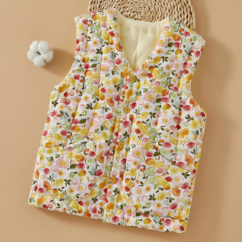 女士纯棉花手工加厚保暖马甲背心