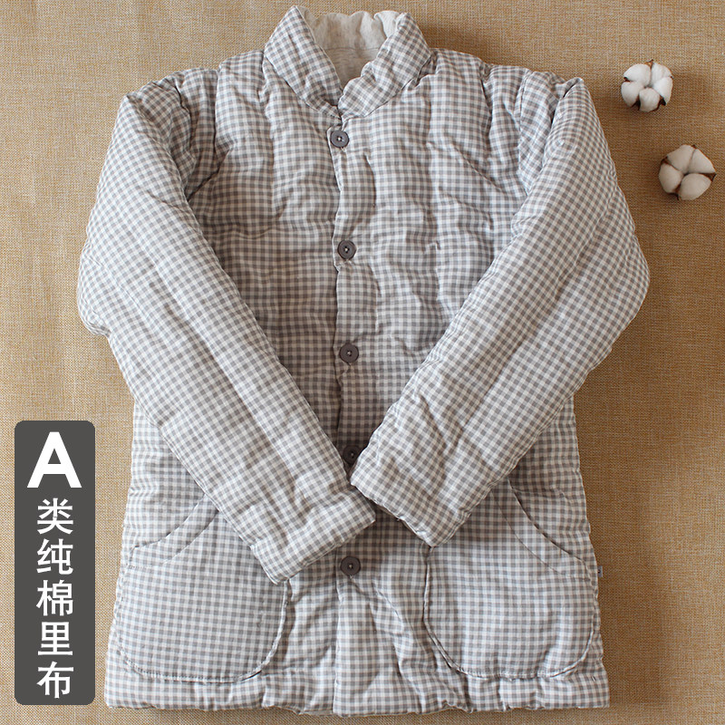 手工纯棉花棉袄女士格子成人大人加厚保暖棉衣服居家外穿冬季外套