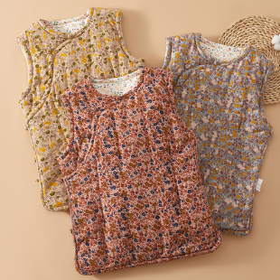 纯棉花中式 盘扣马甲成人内外穿保暖背心马夹中国风加厚秋冬棉坎肩