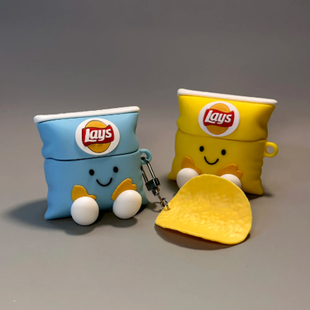 卡通薯片适用vivotws5保护套iqootws5蓝牙耳机壳vivotws5hifi版保护壳防摔iqootws2耳机套创意硅胶软壳盒