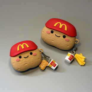 适用vivotws5保护套可爱创意iqootws5蓝牙耳机壳趣味ins风创意麦当劳vivotws5hifi版无线盒子vivotws4hifi版