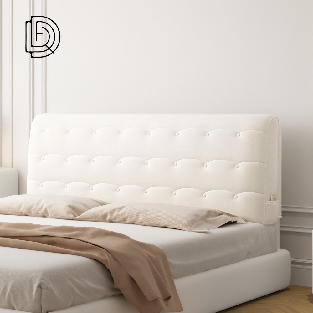 达芬罗床头靠垫软包靠背榻榻米防撞靠背海绵简约小羊绒靠枕可拆洗