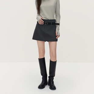 精纺直筒裙裤 新品 女裤 通勤高级气质2024秋季 子短裤 OCHIRLY欧时力
