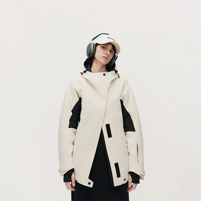 ochirly欧时力 夹克羽绒服外套女中长款滑雪服腰带2024秋冬新品