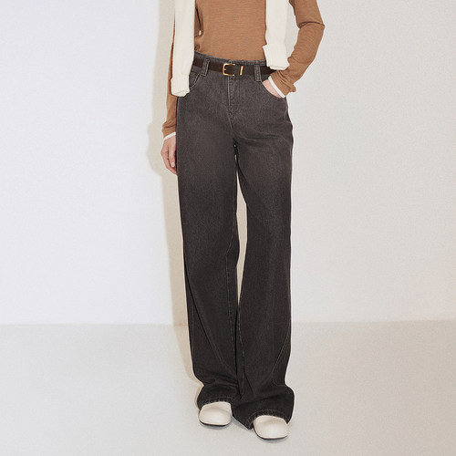 欧时力美拉德直筒牛仔裤