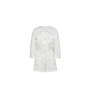 工装 醋酸缎面连体短裤 夏装 ochirly欧时力2024新款 风宽松休闲 女