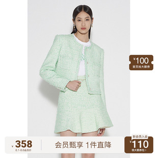 呢外套女 復(fù)古 黑標(biāo)系列 小香風(fēng)花式 短款 法式 春裝 歐時(shí)力 2023新款