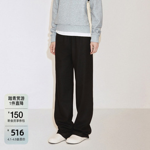 女保暖显瘦2024秋季 OCHIRLY欧时力 澳进口羊毛休闲卫裤 直筒裤 新品